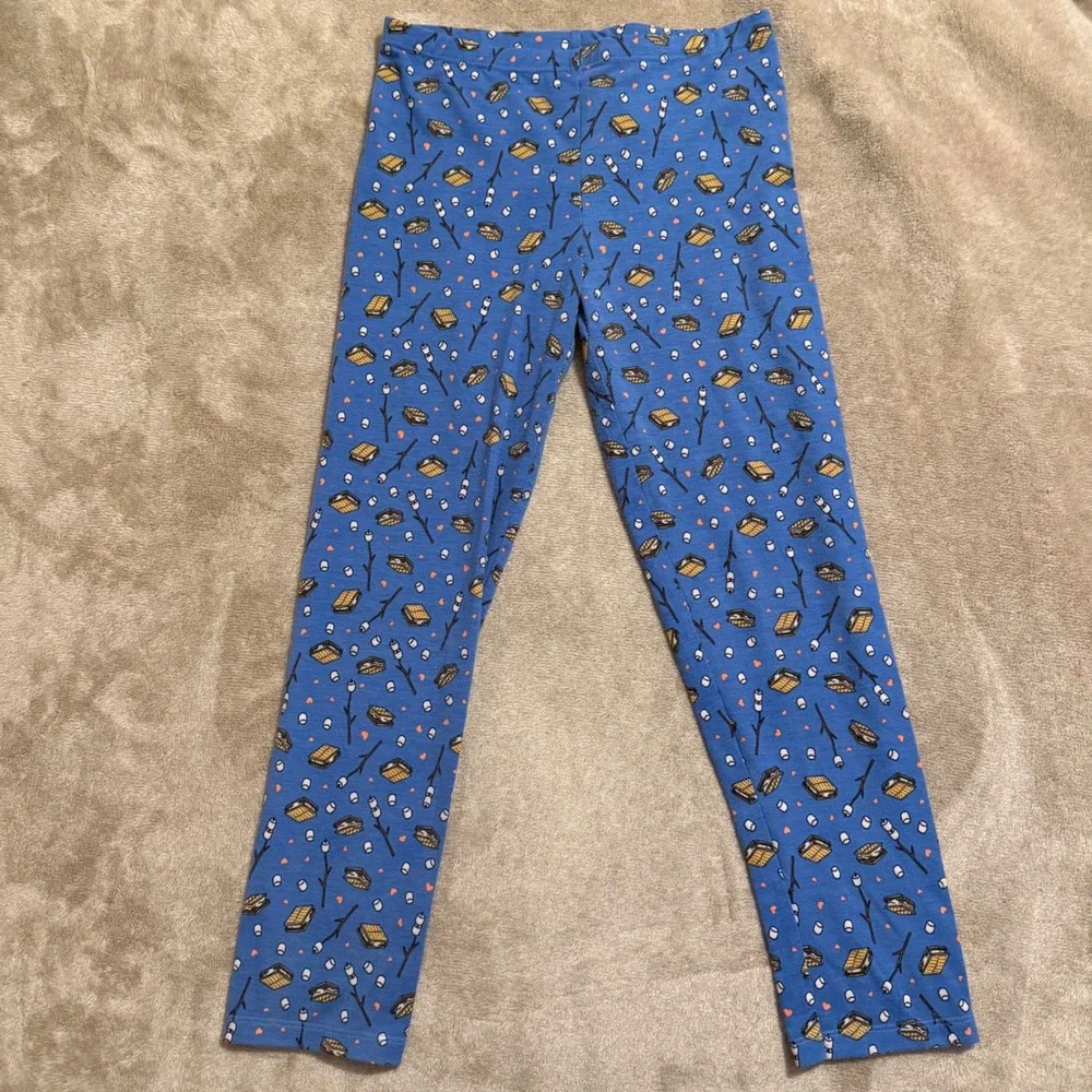 American Girl Kids S'more Please Pajama Set Gray Blue Size L 14/16 PJs